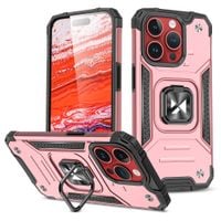 pancerne etui z uchwytem na palec do iphone 15 pro ring armor różowe złoto