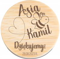 OTWIERACZ do piwa DREWNIANY personalizacja z grawerem podziękowania wesele