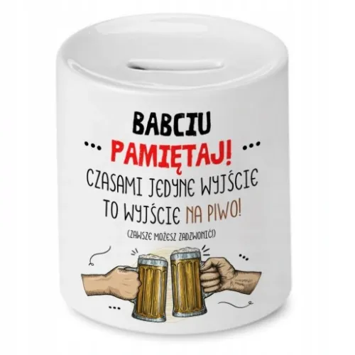 Skarbonka Dla Babci na Dzień Babci na Prezent z Nadrukiem ze Zdjęciem na Arena.pl