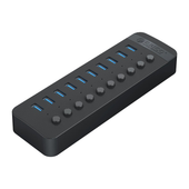 Orico Aktywny hub 10xUSB-A 5Gbps BC 1.2 48W czarny