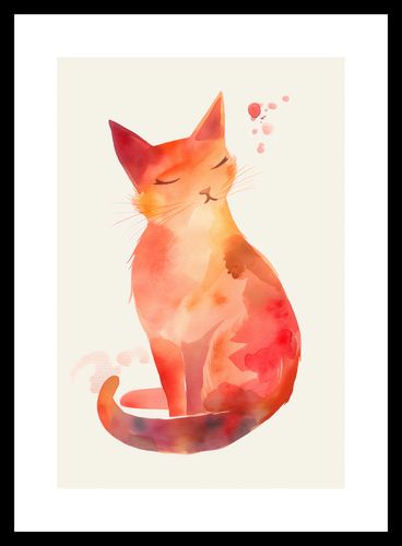 Plakat 20x30cm Akwarelowy Kot na Arena.pl