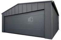 Garaż blaszany Premium 6x5,8 Brama segmentowa drzwi okno rynny ID1015