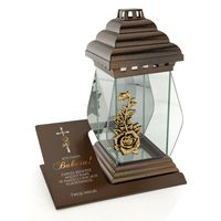 ZNICZ z GRAWEREM DLA BABCI METALOWA PODSTAWKA + DEDYKACJA