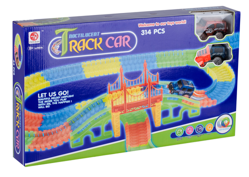Tor samochodowy świecący Magic car 314 elemntów na Arena.pl