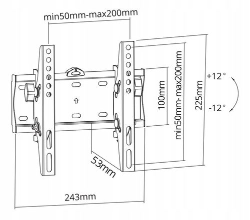 Uchwyt ścienny do telewizora Kruger&Matz 23" - 42" 30kg uchylny na Arena.pl