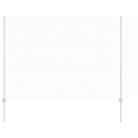 Ogrodzenie z słupkami Srebrny 1.5 x 100 m Stal