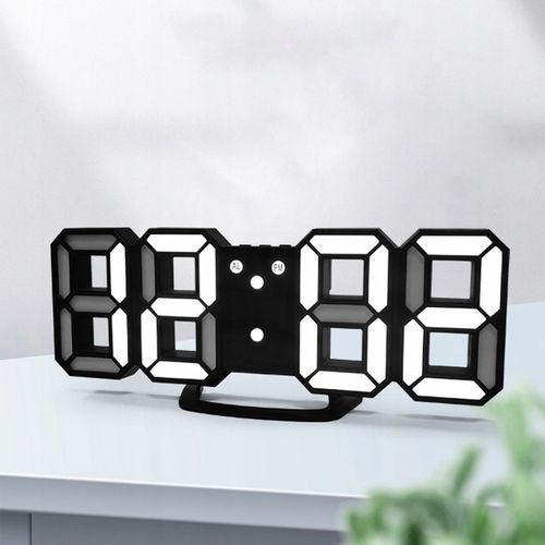 ZEGAR ELEKTRONICZNY WYŚWIETLACZ LED BUDZIK TERMOMETR ALARM DATA CZARNY na Arena.pl