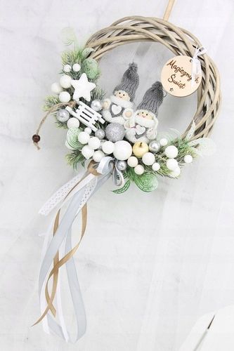 Wianek świąteczny wieniec stroik na drzwi ozdoba na Arena.pl