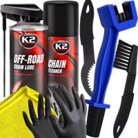 K2 ZMYWACZ + SMAR DO ŁAŃCUCHA ROWEROWEGO + ZESTAW SZCZOTEK SZCZOTKA ŚCIERKA