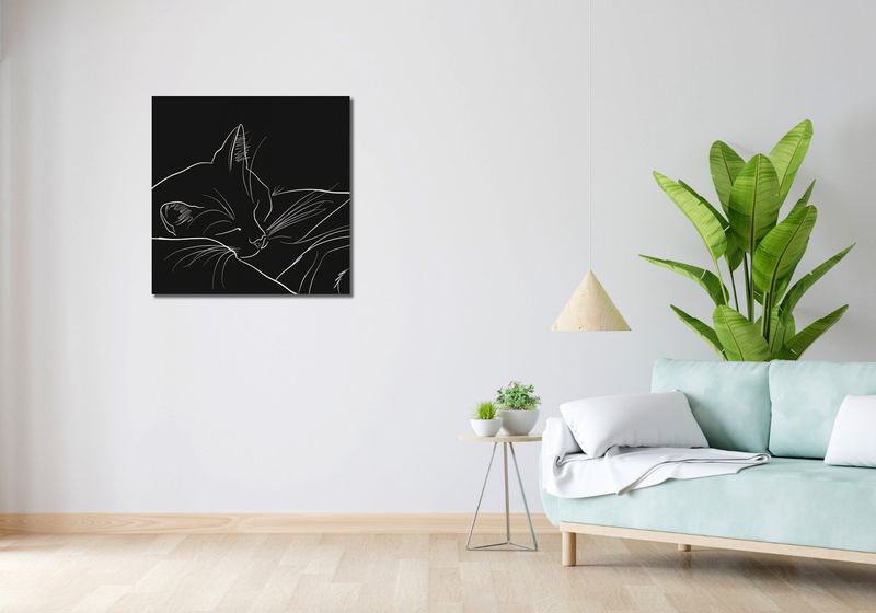 Obraz 70x70cm Nocny Spokój zdjęcie 2