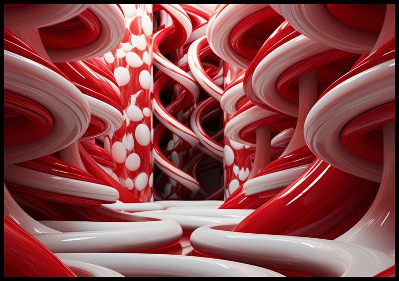 Plakat 100x70cm Czerwone Wiry zdjęcie 2