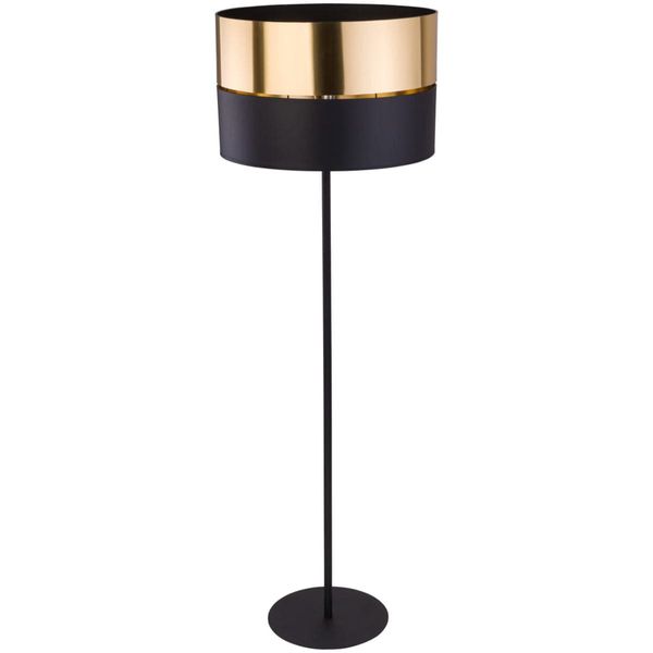 Lampa podłogowa loft Hilton 5465 TK Lighting okrągła czarna złota zdjęcie 1