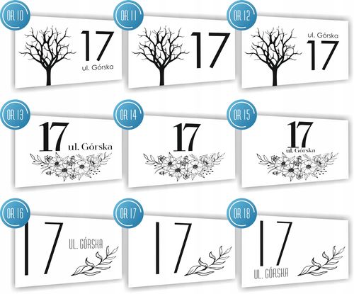 Tabliczka Tablica ADRESOWA BIAŁA DIBOND 40x30 numer domu ulica KWIATY na Arena.pl