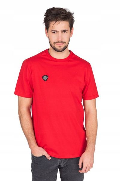T-shirt męski czerwony Sajmon Rozmiar - M zdjęcie 1
