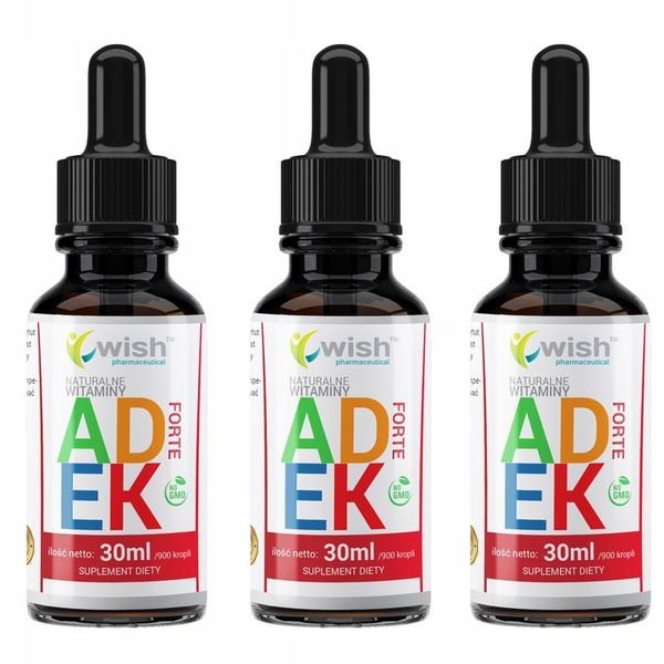 ADEK WITAMINA A D3 E K2 MK-7 W KROPLACH 3x 30ml zdjęcie 4