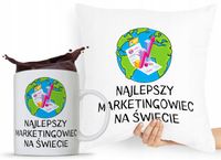 Dla Marketingowca Zestaw Poduszka + Kubek Prezent Z Nadrukiem Ze Zdjęciem