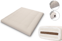 Materac 180x200 z kokosem i 2x lateks - Futon Comfort Relax - Ecru