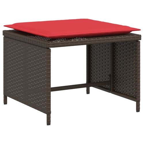 Krzesło ogrodowe z podnóżkiem, brązowe, polirattan na Arena.pl