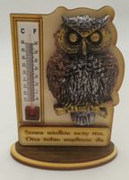termometr stojący  sowa  11 x 7,5 cm  nr.124
