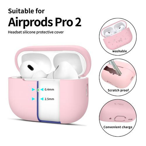 tech-protect silicone apple airpods pro 1 / 2 dusty pink na Arena.pl