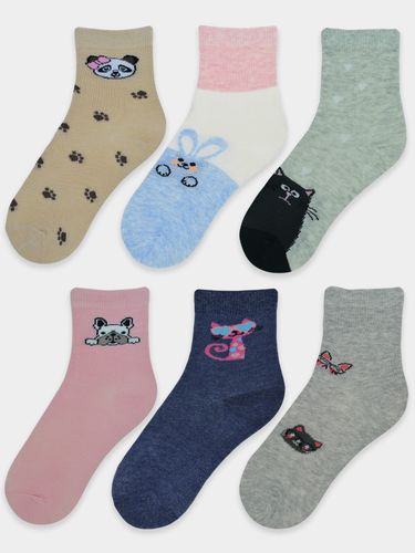 SKARPETY BAWEŁNIANE WZORZYSTE SB001 23-26 wzór - chłopiec na Arena.pl