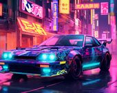 Plakat 50x40cm Nocny Rajd w Neo-Tokio