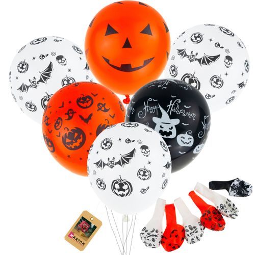 Balony Lateksowe,, Mix Wzorów, Z Motywem Halloween, Z Dyniami, Zestaw 6Szt. na Arena.pl