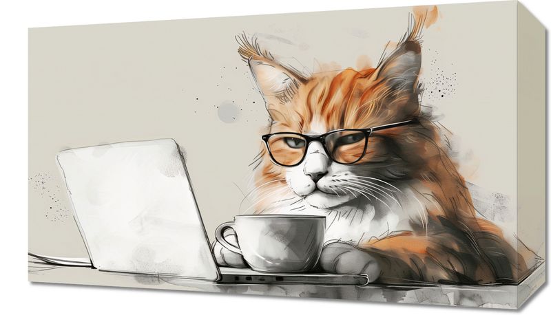 Obraz 50x30cm Nie przed Kawusią zdjęcie 1