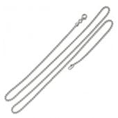 SREBRNY ŁAŃCUSZEK KULKOWY 50CM PRÓBA SREBRA 925