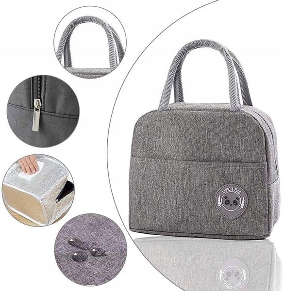 TORBA LUNCHBOX PIKNIKOWA NA ŚNIADANIE TERMICZNA IZOLACYJNA ŚNIADANIOWA zdjęcie 4