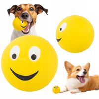 PIŁKA DLA PSA PISZCZĄCA BUŹKA GUMOWA MOCNA ZABAWKA APORTOWANIE GRYZAK 6,5CM