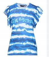 Koszulka Love Moschino damska z nadrukiem tie-dye - zupełnie nowa R.40