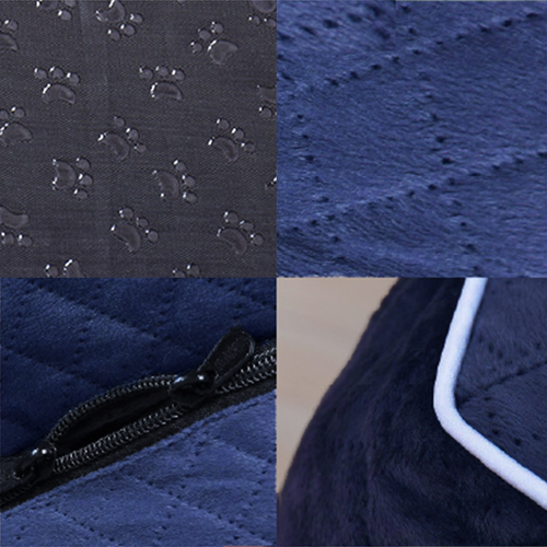 Legowisko Posłanie Dla Psa Z Poduszką Welurowe Granatowe M na Arena.pl