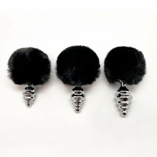 metal anal fluffy twist plug s black na Arena.pl