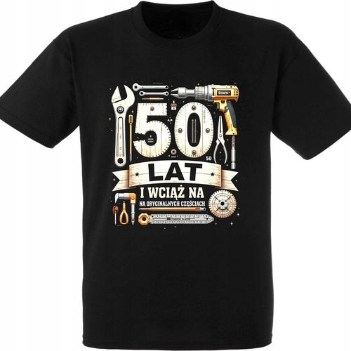 Koszulka na 50 Urodziny Prezent dla Faceta na Oryginalnych Częściach L na Arena.pl