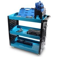 19509Wózek narzędziowy do warsztatu organizer mobilne szafka 3-półkowa