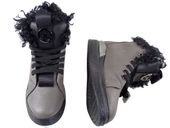 Szare botki damskie snakersy gruba podeszwa 38