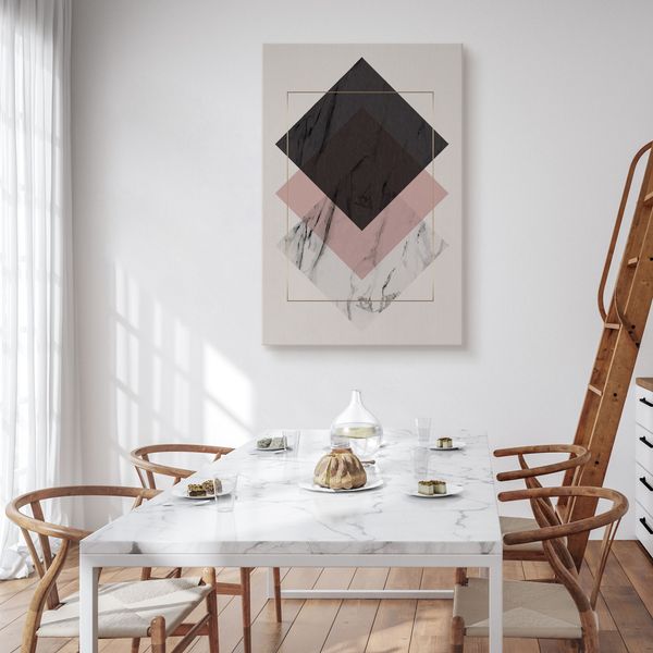 Obraz Na Płótnie Abstrakcja Pastele Marmur Styl Glamour 80cm x 120cm zdjęcie 4