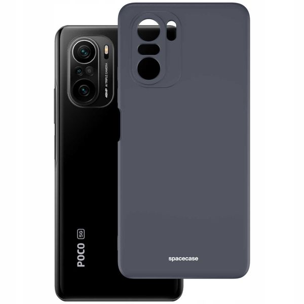 Spacecase Silicone Case Poco F3 / Mi 11I Black zdjęcie 2