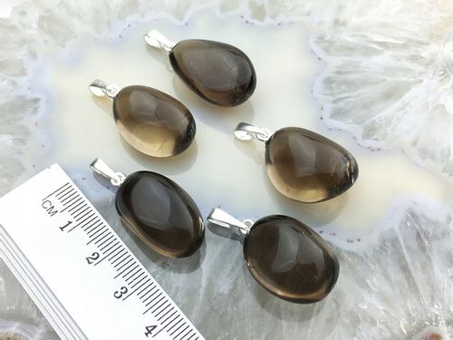 wisiorek kwarc dymny srebro 925 kamień minerał na Arena.pl