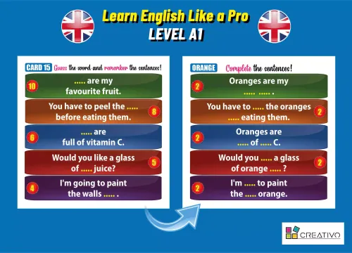 Learn English Like a Pro - Inteligentne fiszki + gra (poziom A1) na Arena.pl
