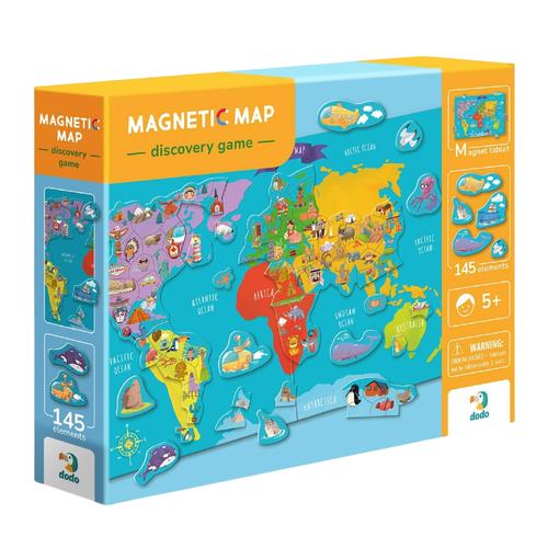 Gra Edukacyjna Magnetyczna Mapa Świata Dla Dzieci 200201 na Arena.pl