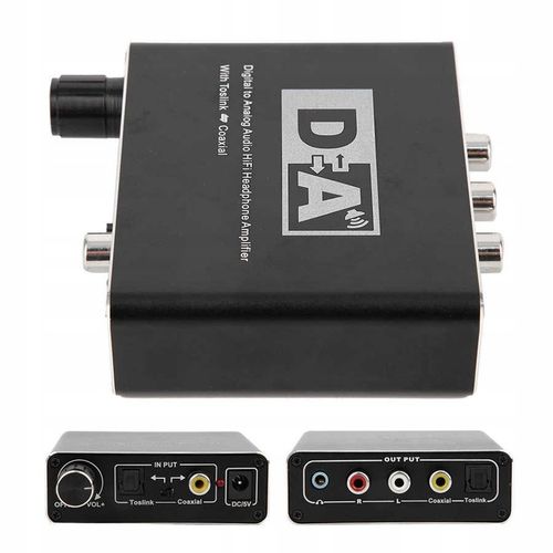 KONWERTER WZMACNIACZ TOSLINK COAXIAL 2x CINCH DAC na Arena.pl
