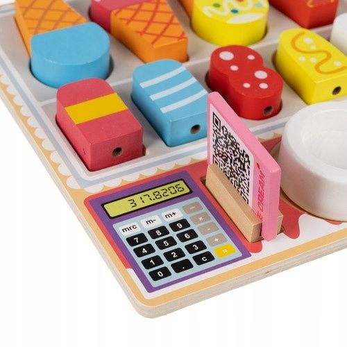 Lodziarnia Drewniana Lody Sklep Zestaw do Robienia Lodów na Rzep dla Dzieci na Arena.pl