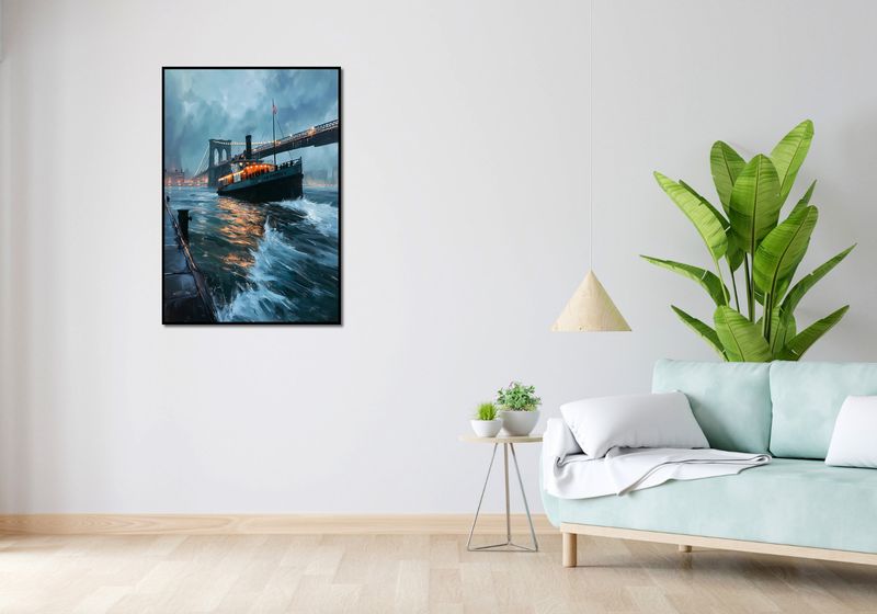 Plakat 68x98cm Stary Parowiec zdjęcie 4