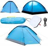 Namiot Turystyczny Ogrodowy 2 Osobowy Filtr UV + Lampa Kempingowa 220 LM