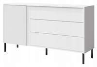 Nowoczesna Komoda Biała 145 cm ZUZIA JR - 2 Kolory