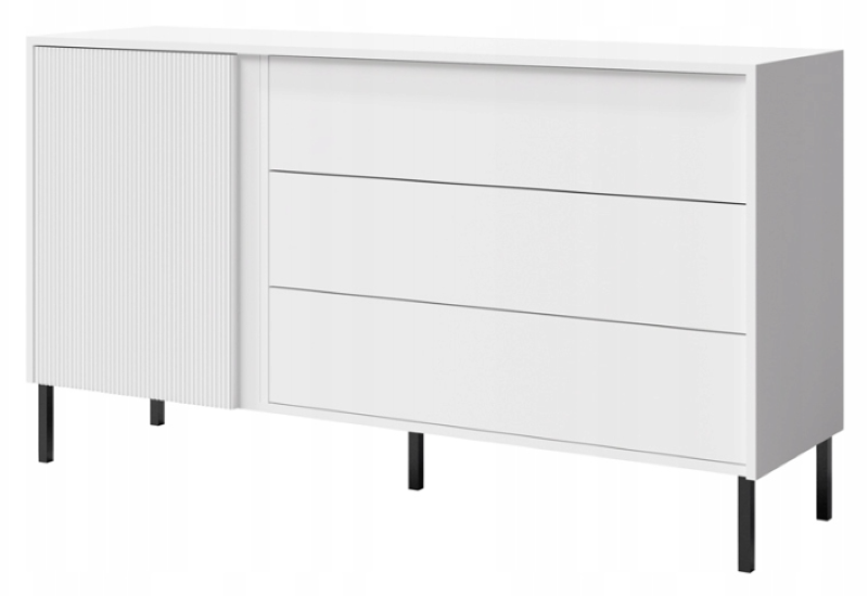 Nowoczesna Komoda Biała 145 cm ZUZIA JR - 2 Kolory zdjęcie 1