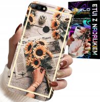 ETUI DO HUAWEI Y7 2018 - KWIATISTY WZÓR SŁONECZNIK SŁONECZNIKI