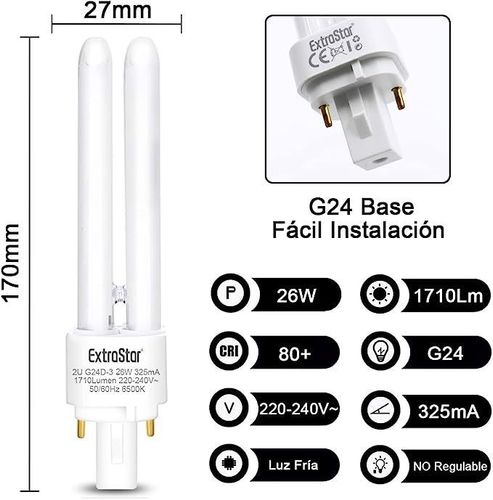 2-stykowe 26W świetlówki G24 6500K 6 szt. 1710 lm na Arena.pl